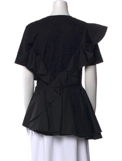 Alexander McQueen Crew Neck Short Sleeve Blouse