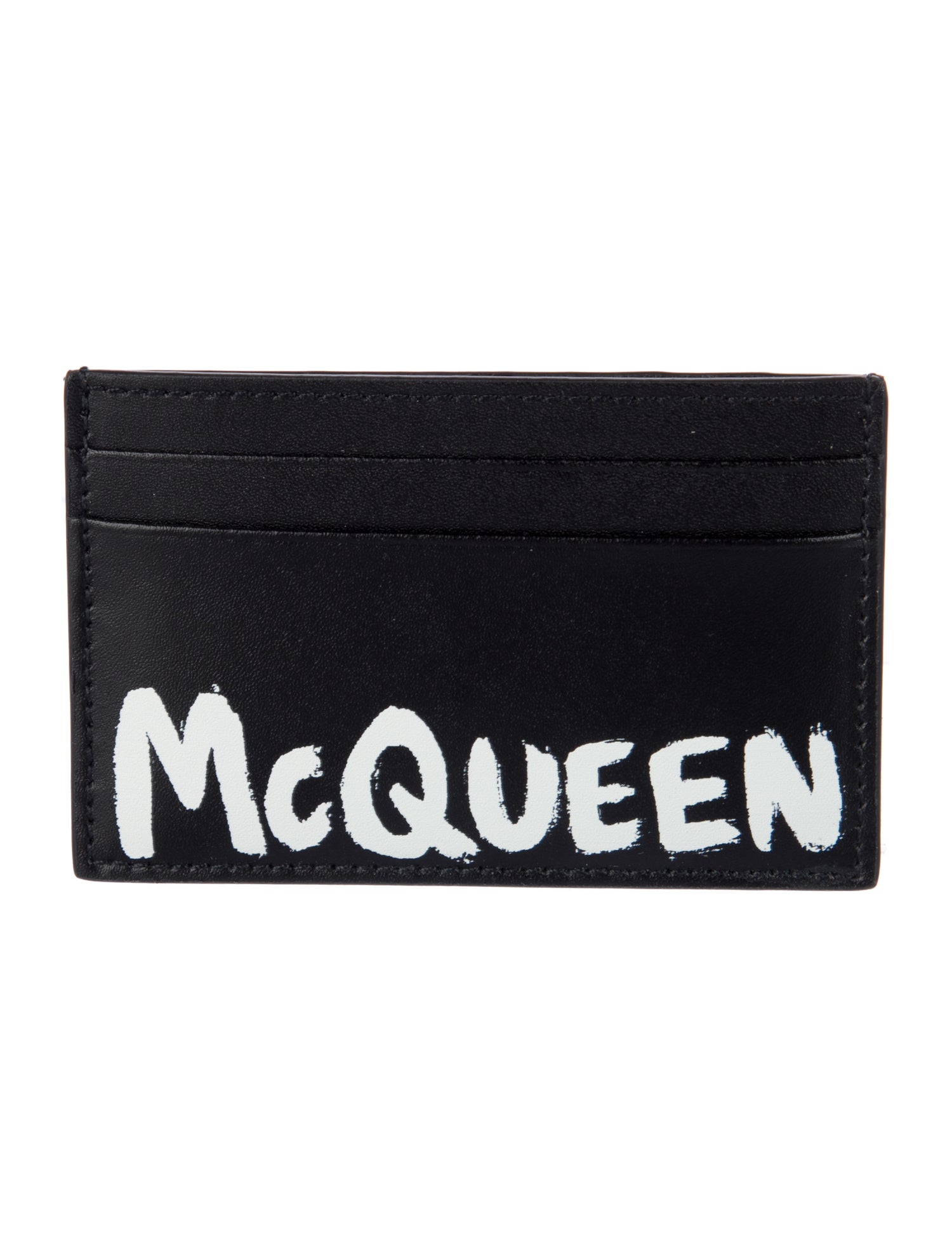 Alexander McQueen Leather Printed Card Holder