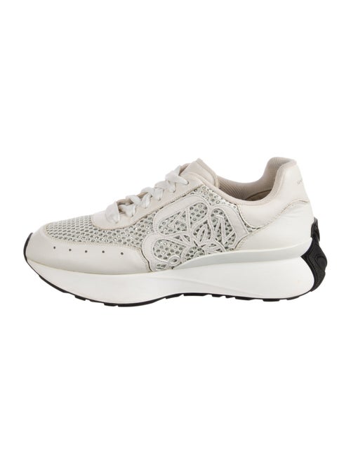 Alexander McQueen Leather Mesh Accents Sneakers
