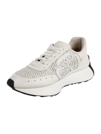 Alexander McQueen Leather Mesh Accents Sneakers