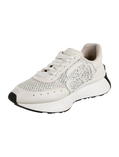 Alexander McQueen Leather Mesh Accents Sneakers