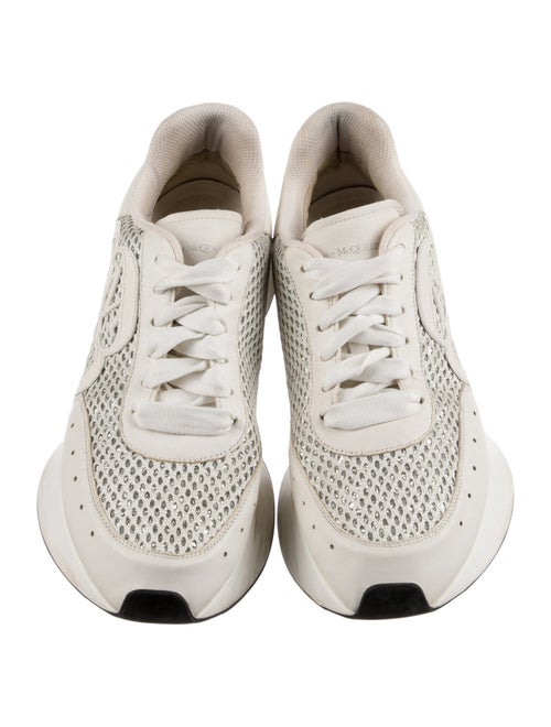 Alexander McQueen Leather Mesh Accents Sneakers