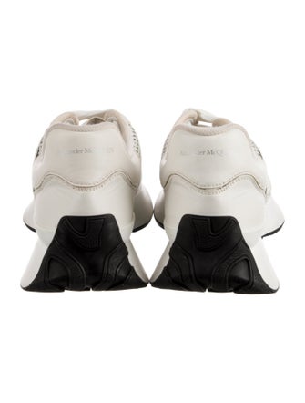 Alexander McQueen Leather Mesh Accents Sneakers
