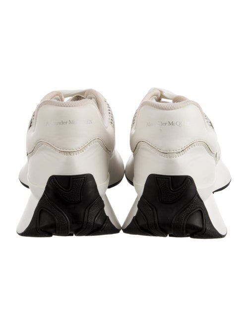 Alexander McQueen Leather Mesh Accents Sneakers