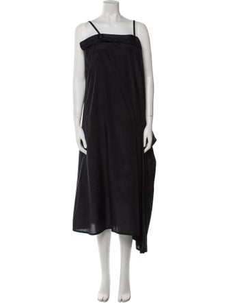 Alexander McQueen Square Neckline Midi Length Dress