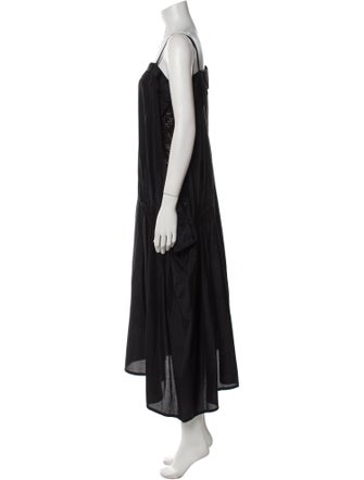 Alexander McQueen Square Neckline Midi Length Dress