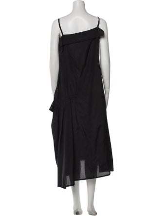 Alexander McQueen Square Neckline Midi Length Dress