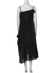 Alexander McQueen Square Neckline Midi Length Dress