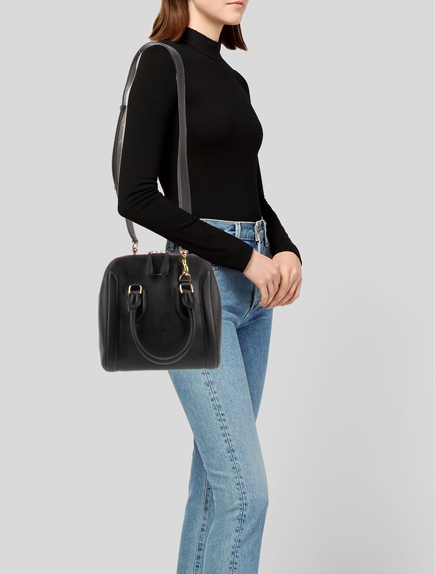 Alexander McQueen Leather Top Handle Bag