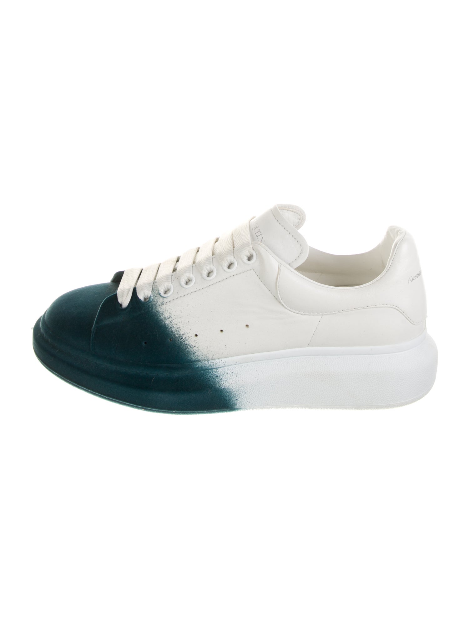 Alexander McQueen Leather Colorblock Pattern Chunky Sneakers