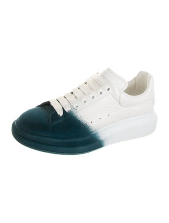 Alexander McQueen Leather Colorblock Pattern Chunky Sneakers