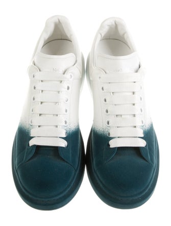 Alexander McQueen Leather Colorblock Pattern Chunky Sneakers