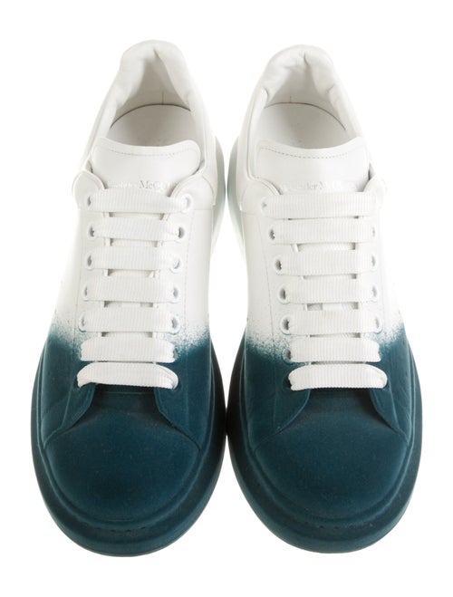 Alexander McQueen Leather Colorblock Pattern Chunky Sneakers