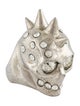 Alexander McQueen Crystal Mohawk Skull Cocktail Ring