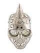 Alexander McQueen Crystal Mohawk Skull Cocktail Ring
