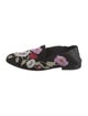 Alexander McQueen Suede Floral Print Loafers