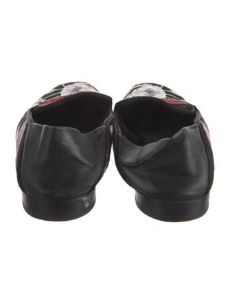 Alexander McQueen Suede Floral Print Loafers