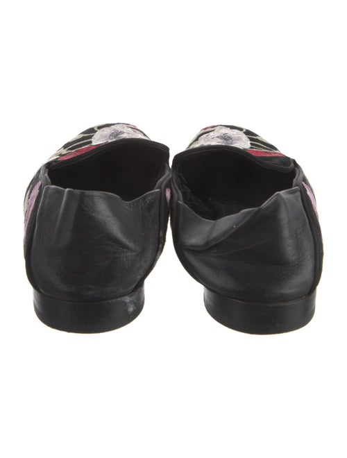 Alexander McQueen Suede Floral Print Loafers