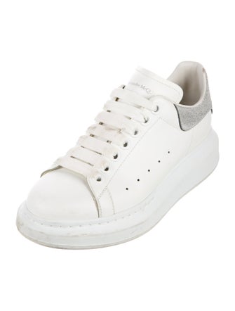 Alexander McQueen Leather Glitter Accents Sneakers