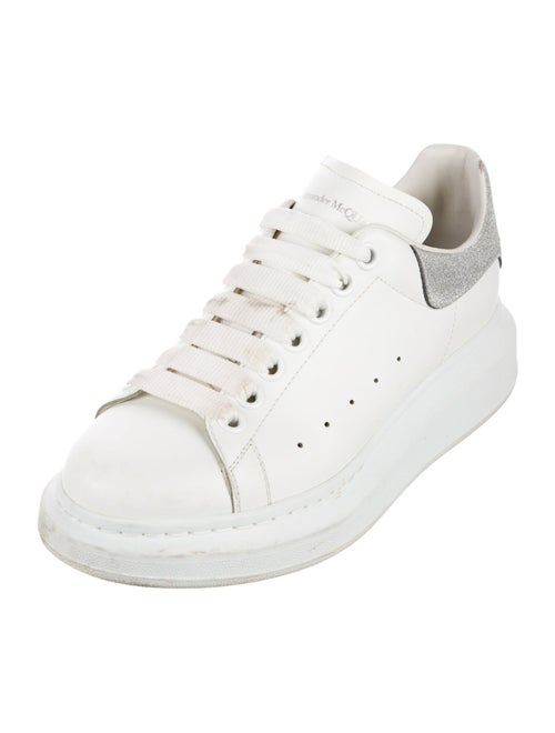 Alexander McQueen Leather Glitter Accents Sneakers