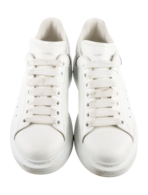 Alexander McQueen Leather Glitter Accents Sneakers