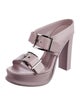 Alexander McQueen Leather T-Strap Sandals