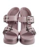 Alexander McQueen Leather T-Strap Sandals