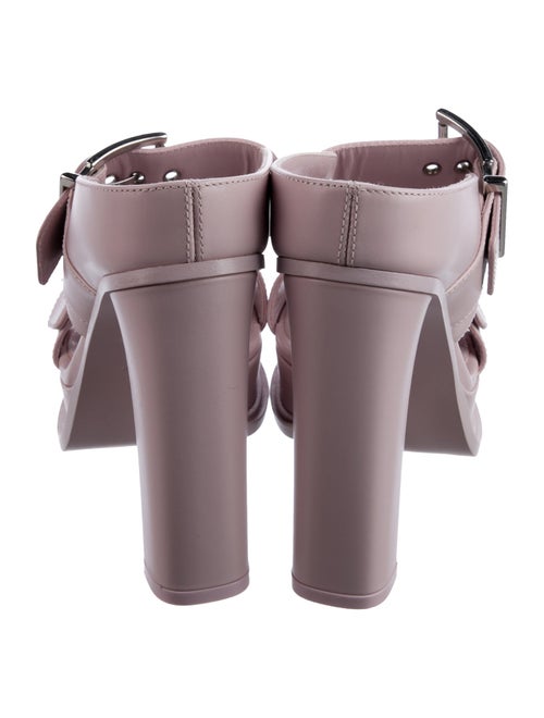 Alexander McQueen Leather T-Strap Sandals