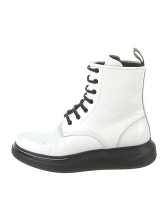 Alexander McQueen Leather Combat Boots