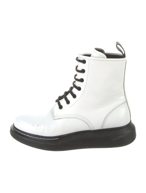 Alexander McQueen Leather Combat Boots