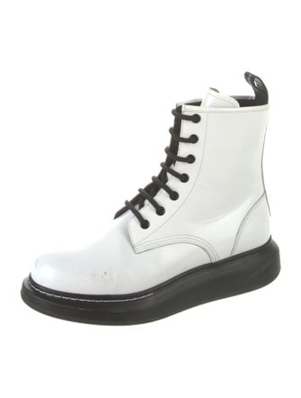 Alexander McQueen Leather Combat Boots