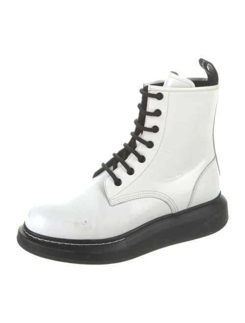 Alexander McQueen Leather Combat Boots