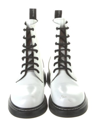 Alexander McQueen Leather Combat Boots