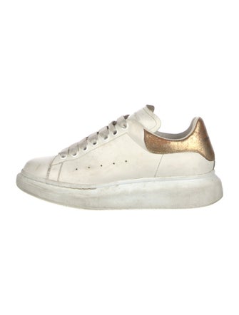 Alexander McQueen Leather Colorblock Pattern Sneakers
