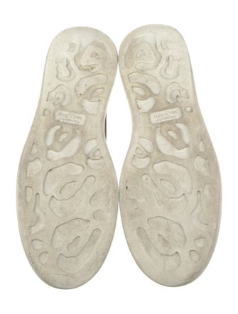 Alexander McQueen Leather Colorblock Pattern Sneakers