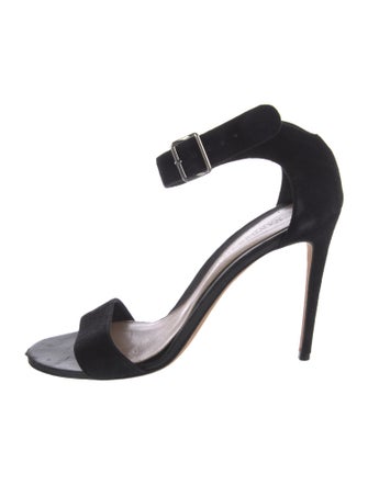 Alexander McQueen Suede Crystal Embellishments Sandals