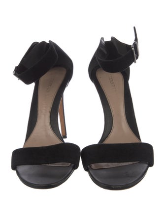 Alexander McQueen Suede Crystal Embellishments Sandals