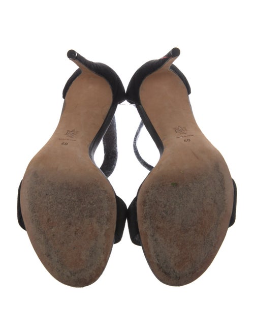 Alexander McQueen Suede Crystal Embellishments Sandals