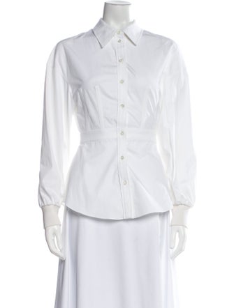 Alexander McQueen Long Sleeve Button-Up Top