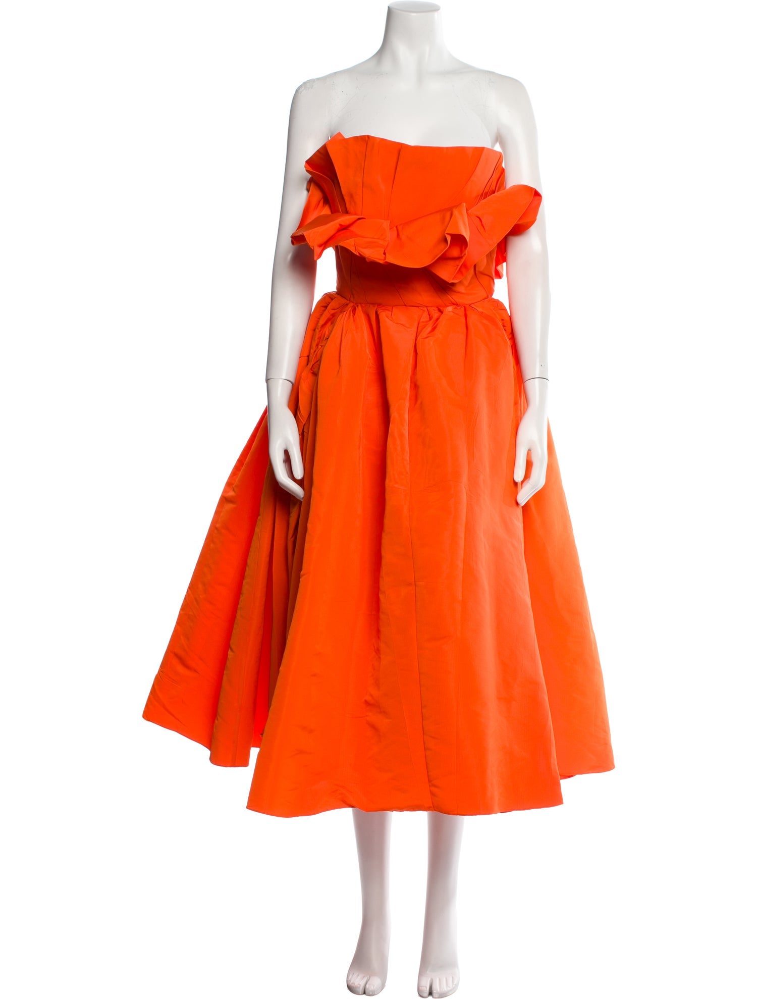 Alexander McQueen Strapless Midi Length Dress w/ Tags