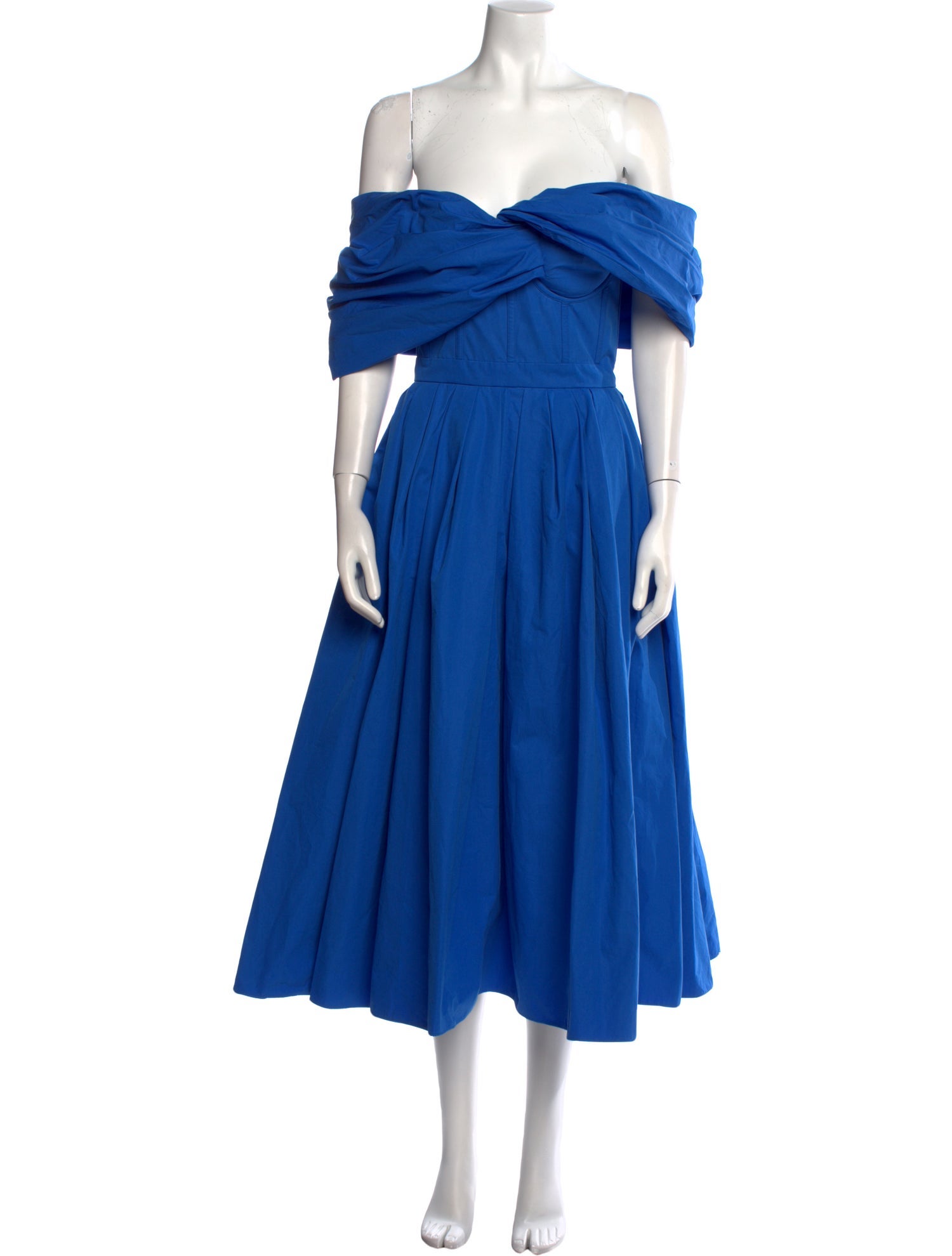 Alexander McQueen Off-The-Shoulder Long Dress