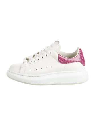 Alexander McQueen Leather Mesh Accents Sneakers
