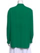 Alexander McQueen Silk Mock Neck Blouse