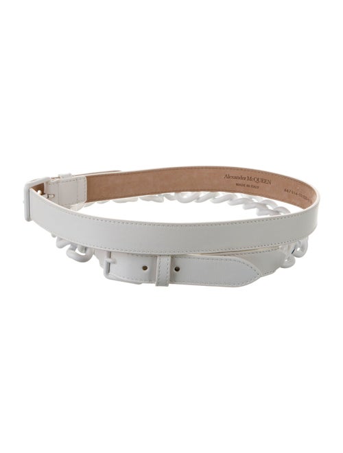 Alexander McQueen Leather Chain-Link Accents Belt