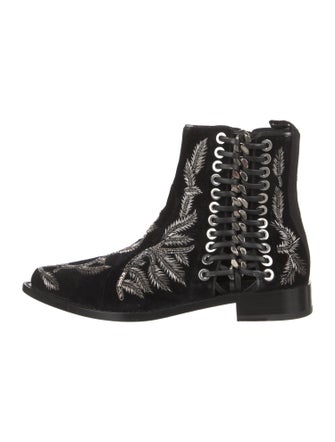 Alexander McQueen Velvet Boots