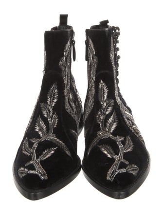 Alexander McQueen Velvet Boots