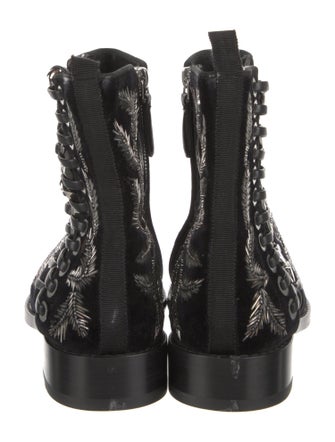 Alexander McQueen Velvet Boots