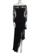 Alexander McQueen Off-The-Shoulder Long Dress