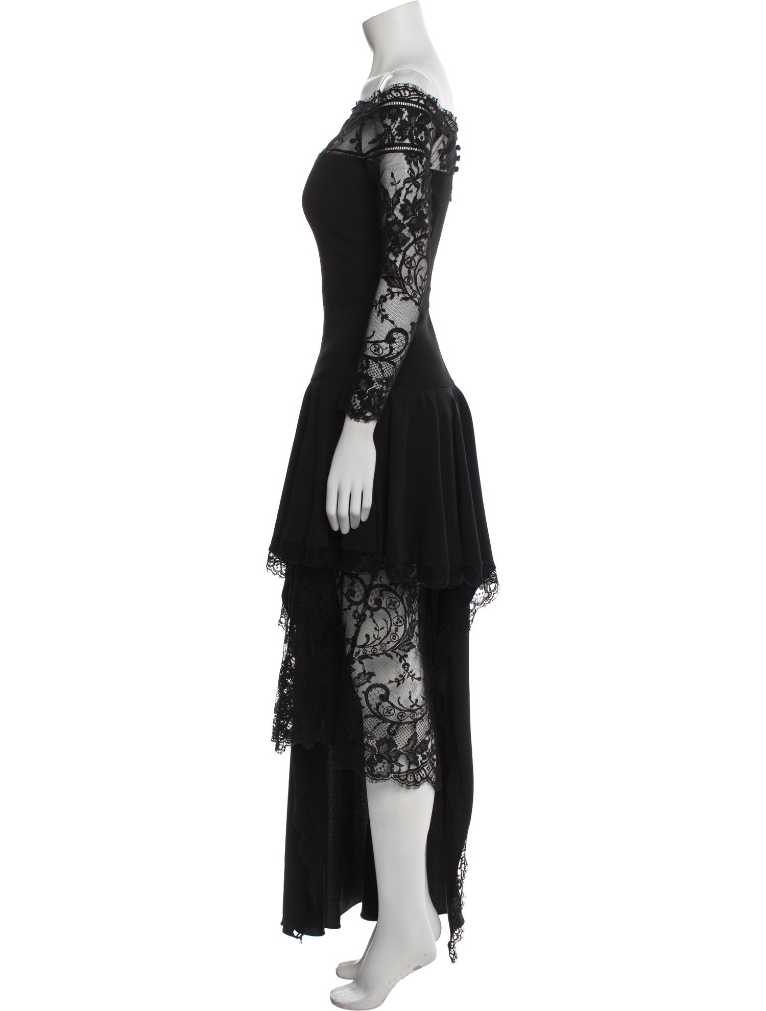 Alexander McQueen Off-The-Shoulder Long Dress