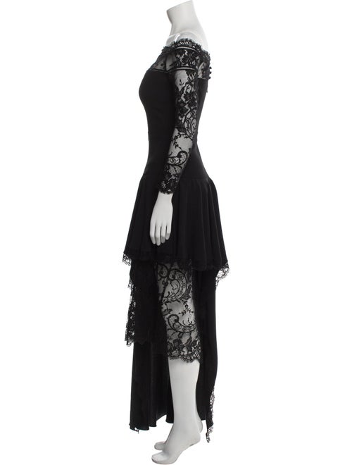 Alexander McQueen Off-The-Shoulder Long Dress